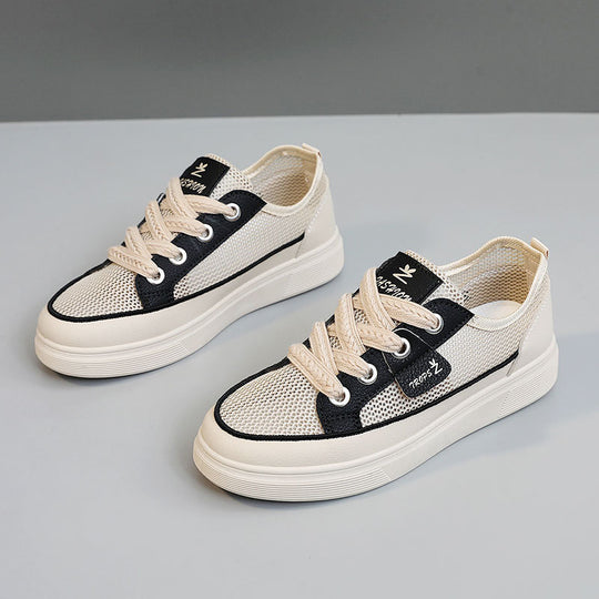 Damen Atmungsaktive Freizeitsneaker mit elastischer Schnürung und rutschfester Sohle EB