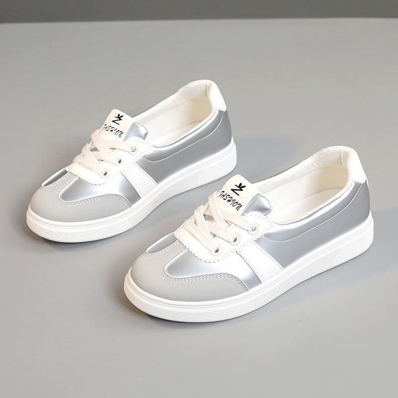 Damen Modische Sneakers mit Metallic-Akzenten und Komfortsohle EB