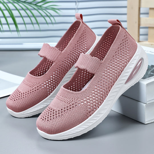 Damen sportliche Mesh Slip-On Schuhe mit flexiblem Obermaterial EB