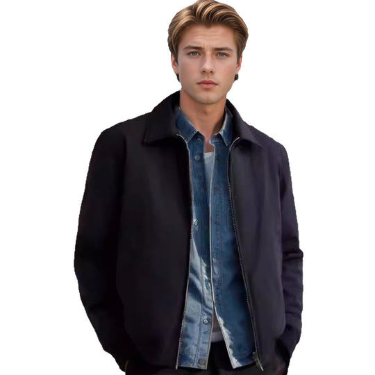 Herren moderne Bomberjacke mit minimalistischem Design EB