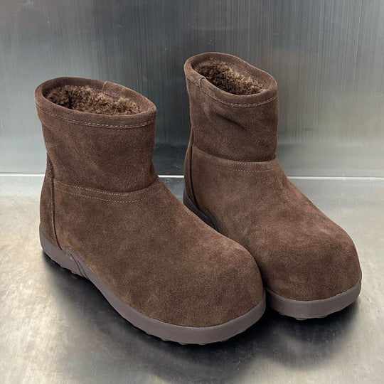 Damen Bequeme Winterstiefel aus hochwertigem Wildleder mit kuscheligem Innenfutter EB