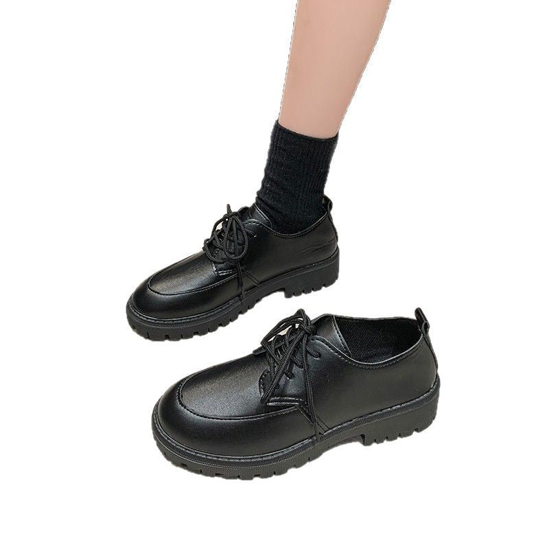 Damen nan stylische Derby-Schnürschuhe mit robuster Profilsohle, gepolstertem Komfortfußbett und dezentem Plateau EB