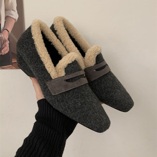 Damen Mokassins mit flauschiger Innensohle und modischem Design EB