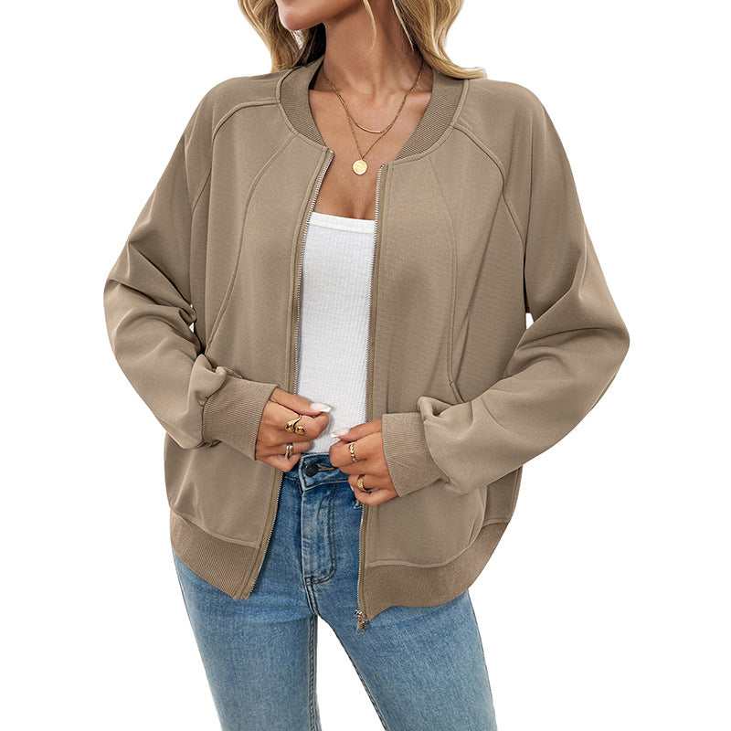 Damen Sweatjacke mit lässigem Schnitt und praktischen Taschen EB