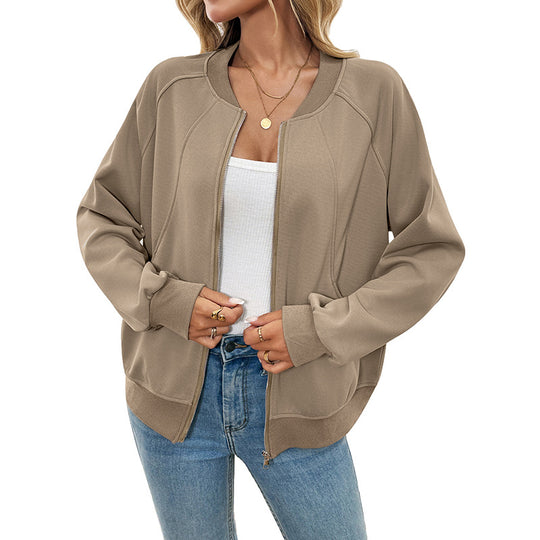 Damen Sweatjacke mit lässigem Schnitt und praktischen Taschen EB