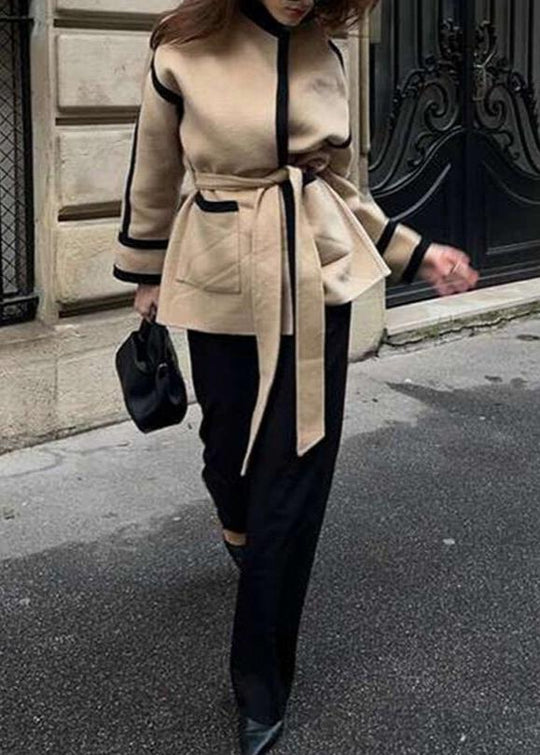 EB | Trim Gürtelter Wollmantel