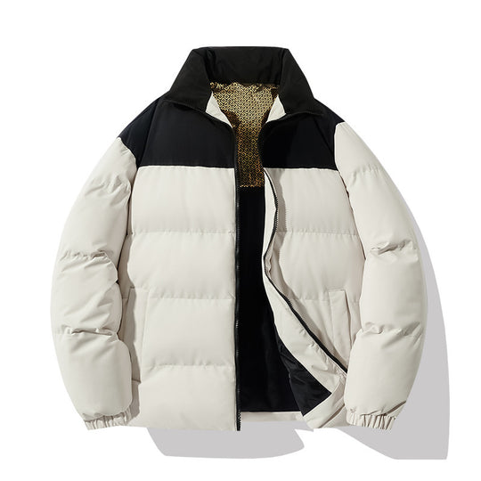 Herren isolierte Steppjacke mit hohem Kragen und praktischen Taschen EB