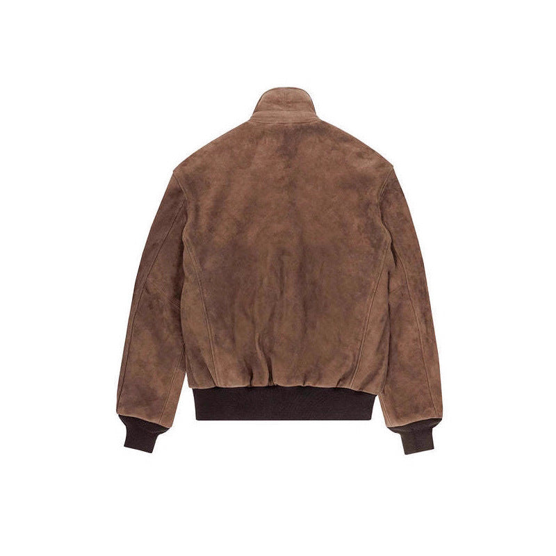 Herren Wildlederjacke im Biker-Stil EB