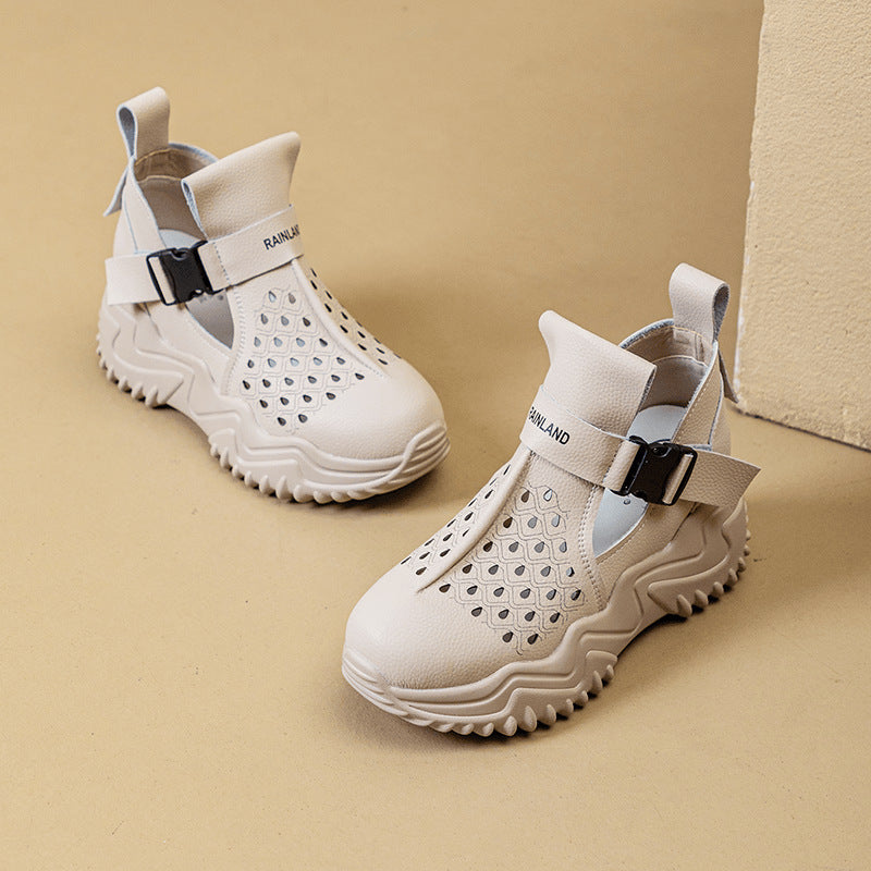 Damen Komfortable Sandalen mit luftigem Design und versenktem Riemen EB