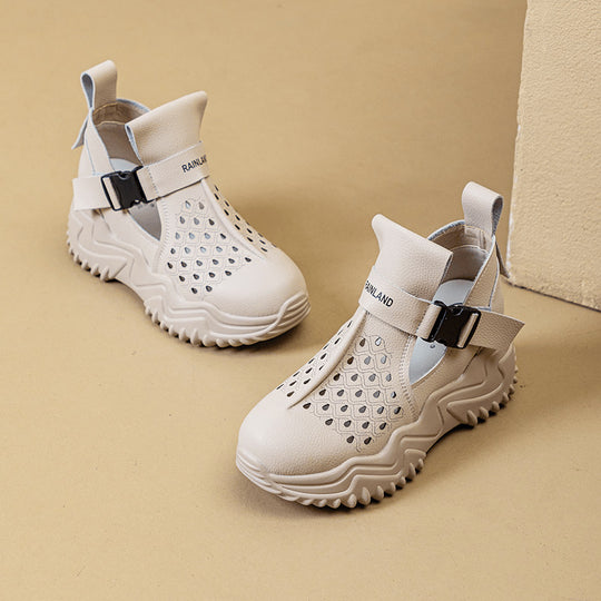 Damen Komfortable Sandalen mit luftigem Design und versenktem Riemen EB
