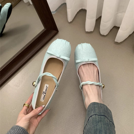 Damen elegante Ballerinas mit dekorativen Schleifen und komfortablem Fußbett EB