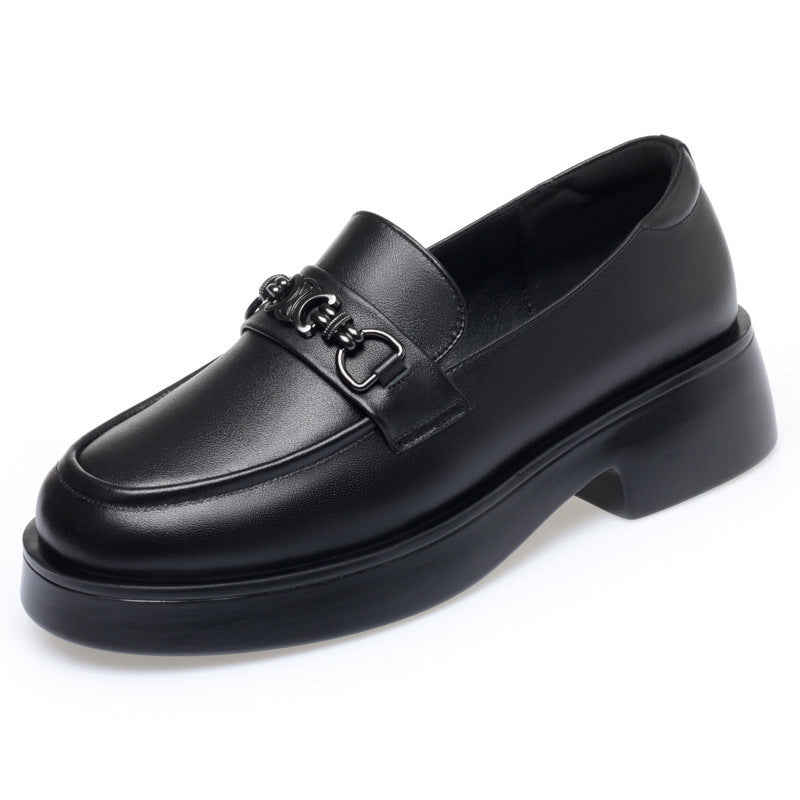 Damen elegante Mokassins mit modischem Kettendetail EB