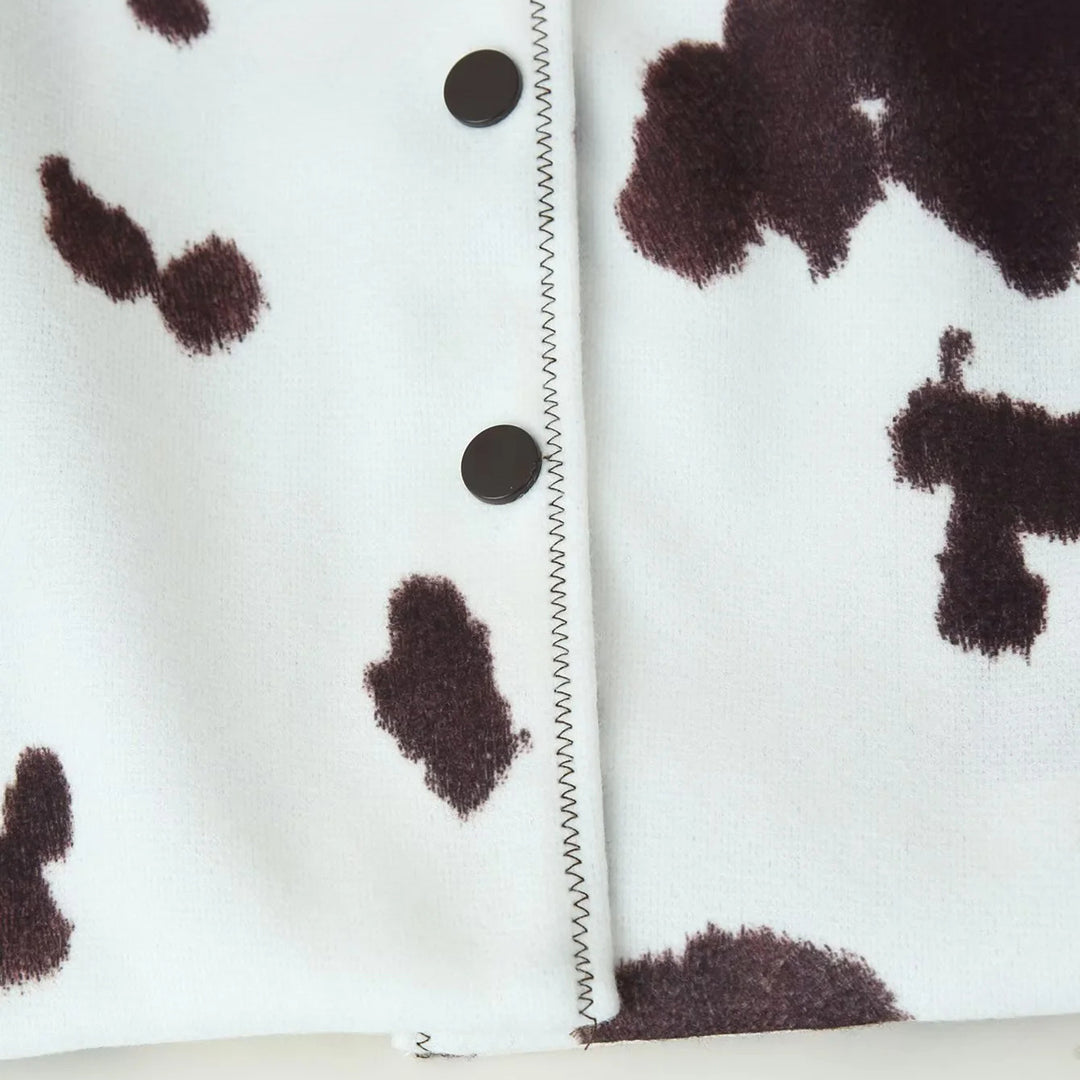 Damen cropped Kunstlederjacke im tierischen Muster EB