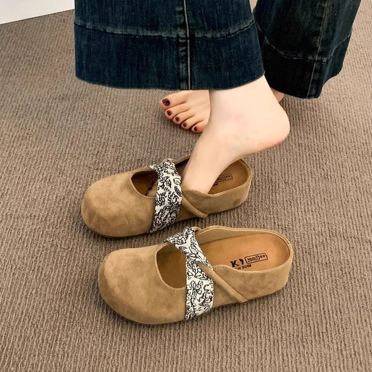Damen Komfortable Clogs mit modischem Riemendesign EB