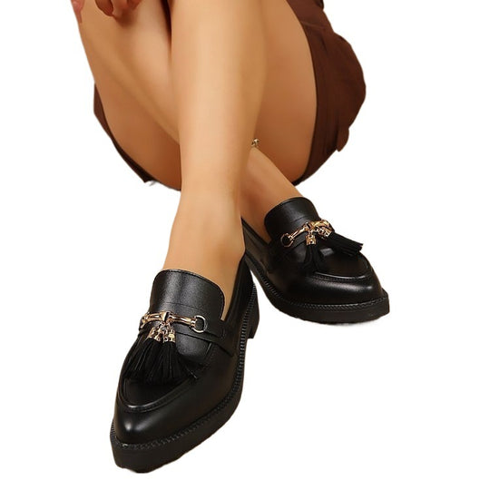 Damen Modische Loafers mit Quasten-Detail EB