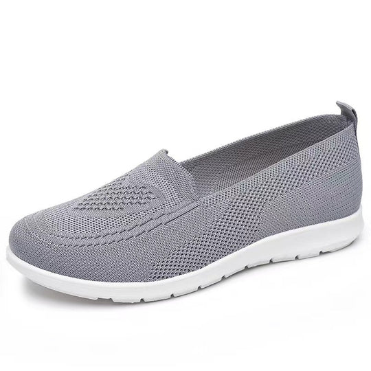 Damen Komfortable Slip-On Freizeitschuhe mit atmungsaktiver Netzstruktur EB