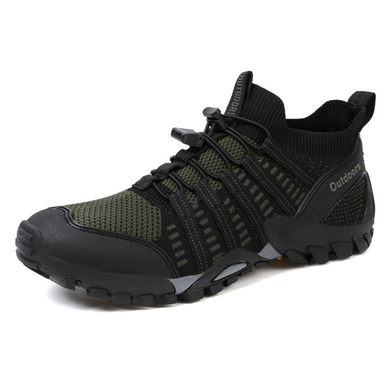 Damen Outdoor-Sport-Sneaker mit elastischem Schnürsystem und rutschfester Sohle EB