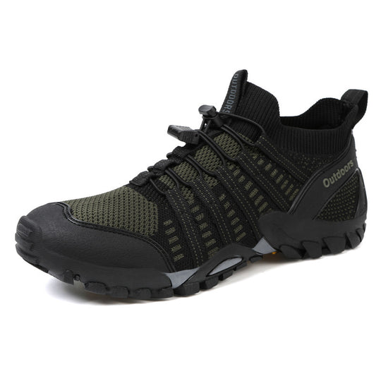 Damen Outdoor-Sport-Sneaker mit elastischem Schnürsystem und rutschfester Sohle EB