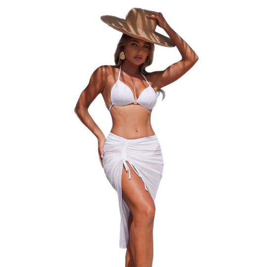 Damen Bikini-Set mit verstellbaren Trägern und festem Rüschendesign EB