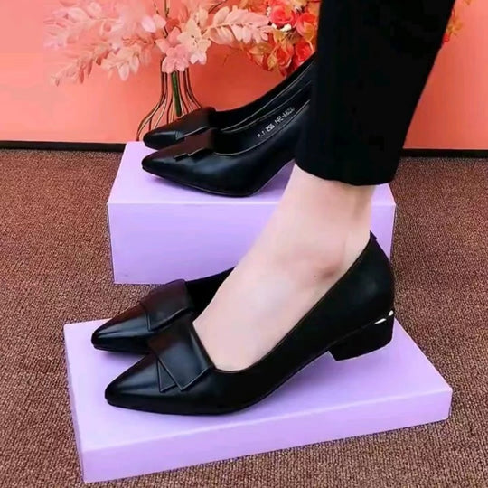 Damen Elegante Ballerinas mit modischem Schleifendetail EB