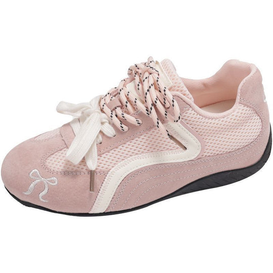 Damen Sportliche Sneakers mit verspieltem Apfelmotiv und atmungsaktiven Mesh-Elementen EB