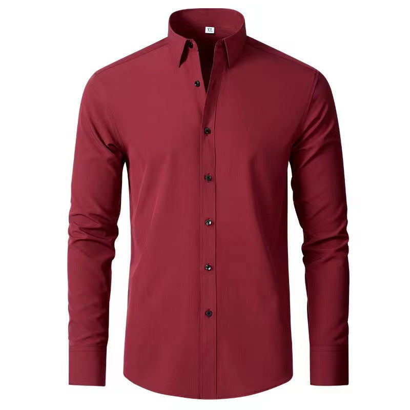Herren Langarmhemd mit elegantem Schnitt und stilvollen Knopfdetails EB