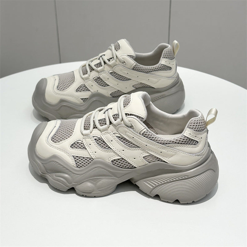 Damen Sportliche Chunky Sneakers mit atmungsaktivem Mesh-Obermaterial und robustem Profil EB