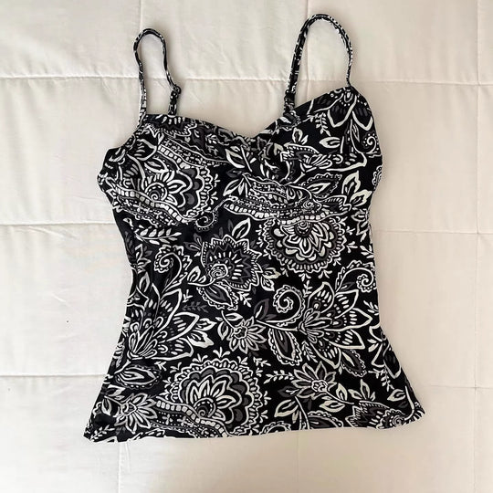 Damen Blusentop mit floralen Mustern EB