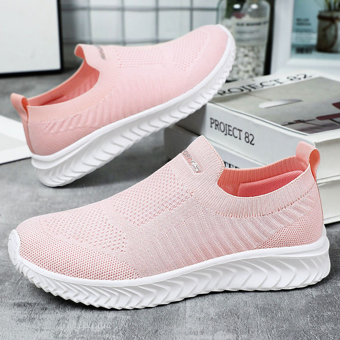 Damen Atmungsaktive Slip-On Laufschuhe mit flexiblem Sohlen-Design EB 1774526049