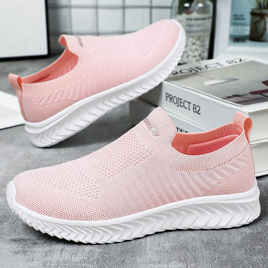 Damen Atmungsaktive Slip-On Laufschuhe mit flexiblem Sohlen-Design EB 1774526049