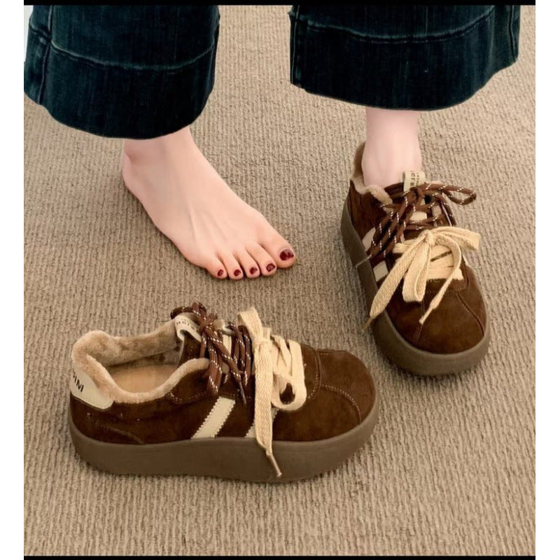 Damen Bequemliche Sneakers mit weichem Innenfutter und modischer Schnürung EB