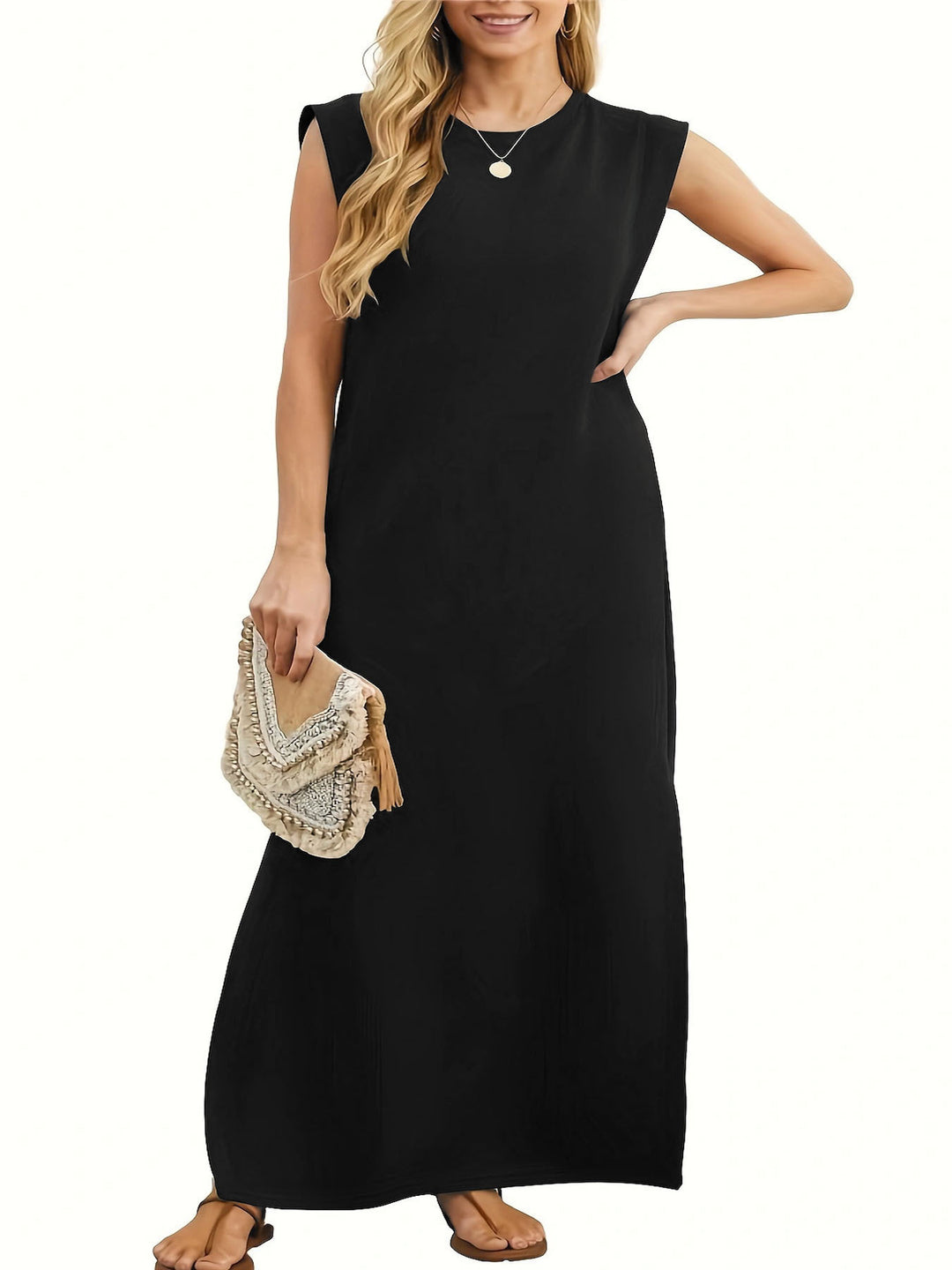 Damen Maxikleid mit elegantem Schnitt EB