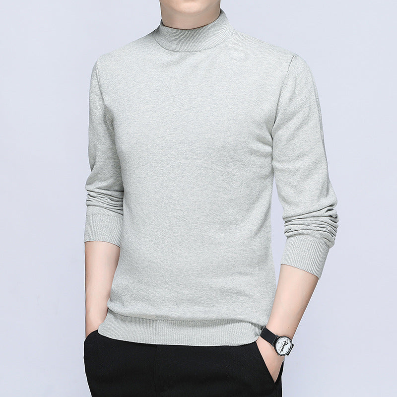 Herren stilvoller Rollkragenpullover aus weichem Baumwollmix EB