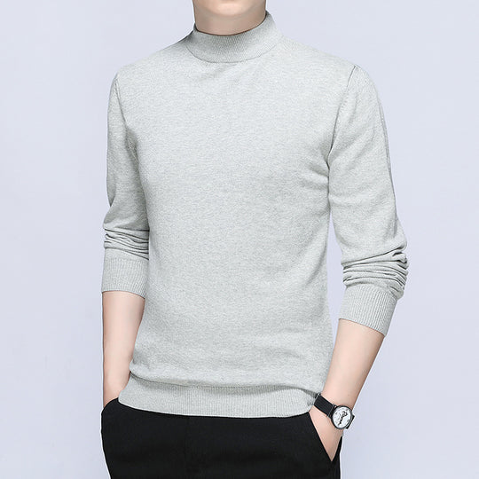 Herren stilvoller Rollkragenpullover aus weichem Baumwollmix EB