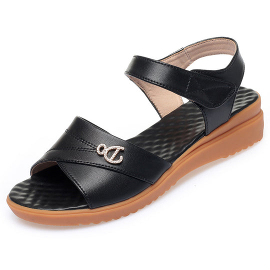 Damen Bequeme Sandalen mit elegantem Riemendesign und rutschfester Sohle EB