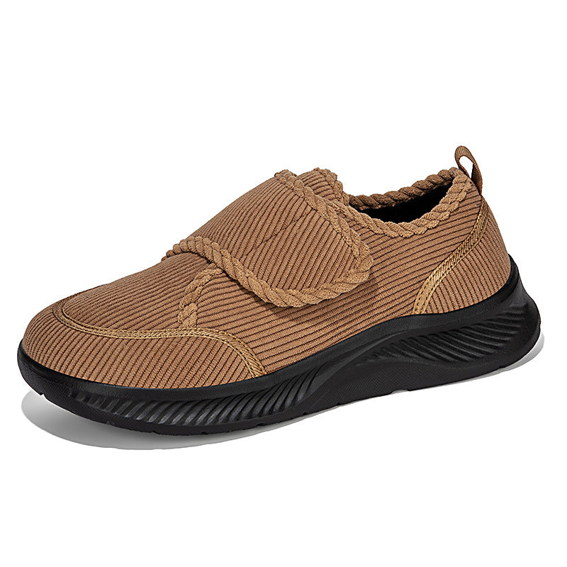 Damen Bequeme Slip-On Sneakers mit elastischem Klettverschluss EB
