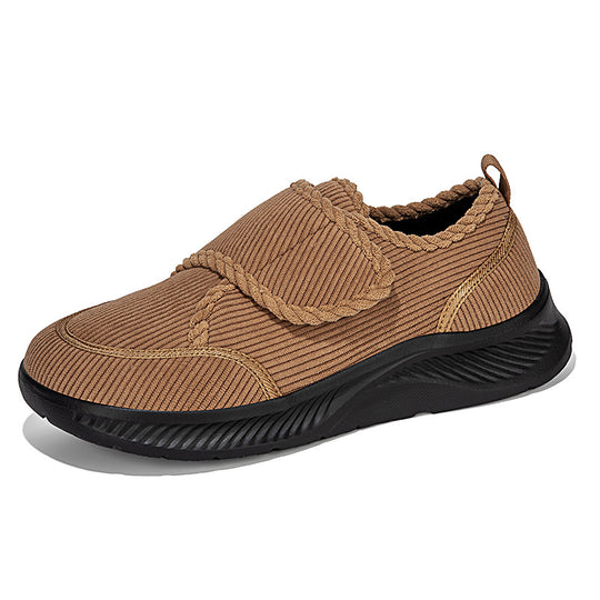 Damen Bequeme Slip-On Sneakers mit elastischem Klettverschluss EB