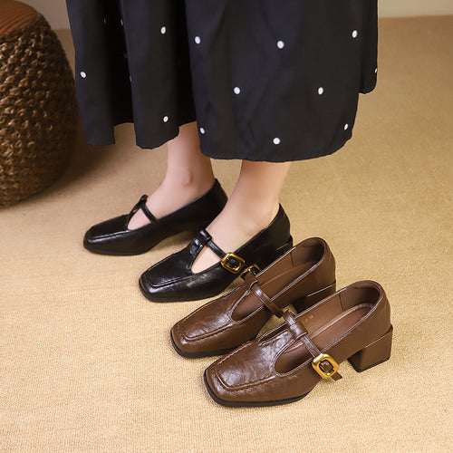 Damen Hochwertige Slingback-Pumps mit schickem Riemchen und quadratischer Zehenpartie EB