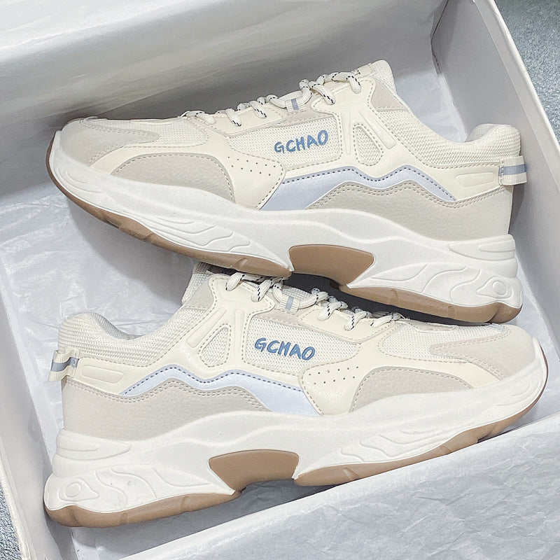 Damen Modische und bequeme Sport-Sneaker mit atmungsaktiver Mesh-Oberfläche und dämpfender Sohle EB