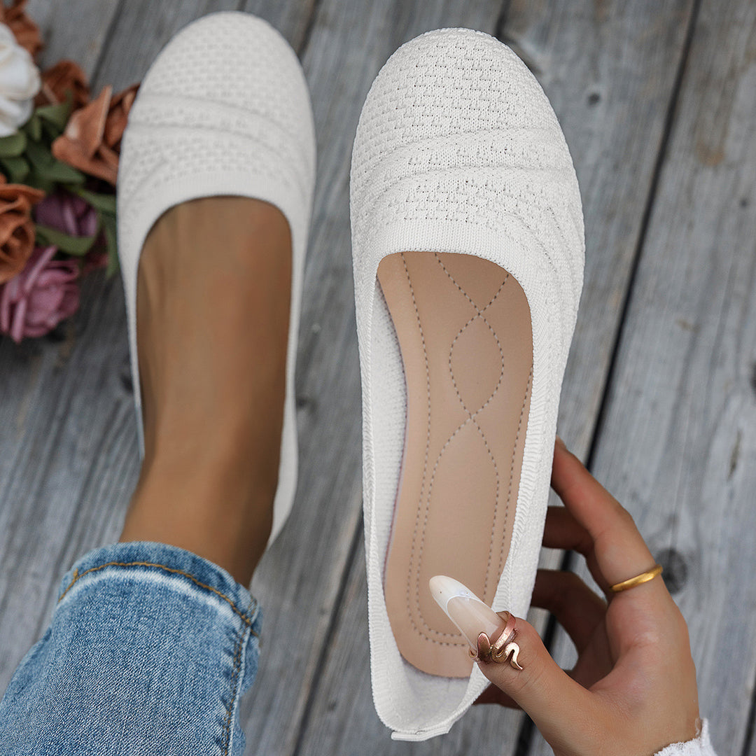 Damen komfortable Slipper mit innovativem Strickdesign EB