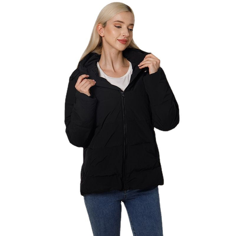 Damen Steppjacke mit abnehmbarem Kunstfellkragen und praktischen Taschen EB