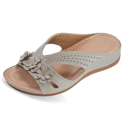 Damen Komfortable Sandalen mit floralem Design und atmungsaktivem Obermaterial EB