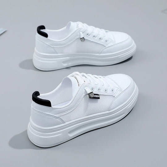 Damen Sportliche Freizeit Sneaker mit atmungsaktivem Mesh-Obermaterial und dämpfender Sohle EB