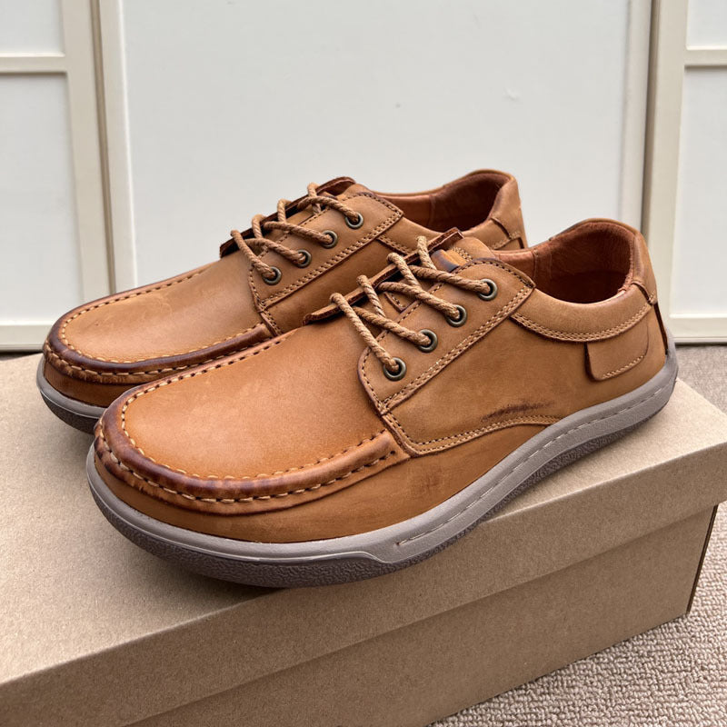 Damen Freizeit Schnürschuhe aus Echtleder mit rutschfester Sohle EB