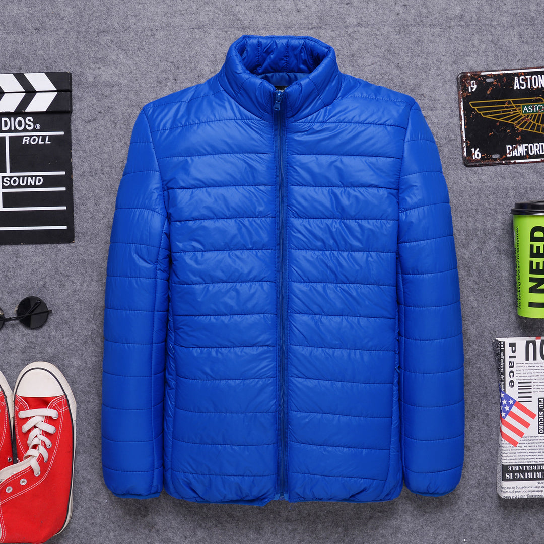 Herren nan ultraleichte Steppjacke mit Stehkragen und durchgehendem Reißverschluss EB