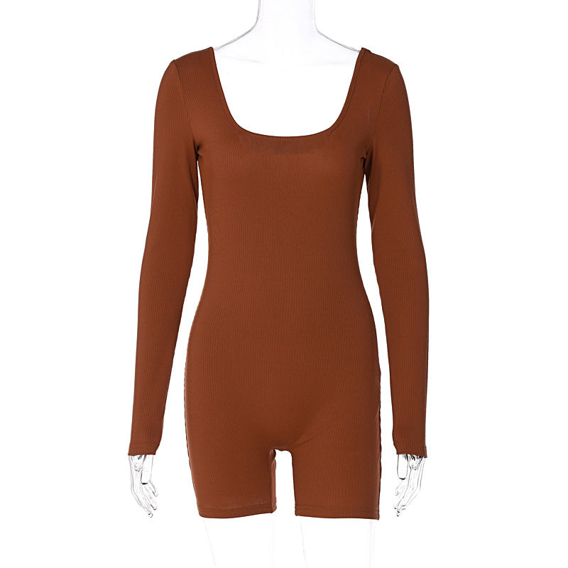 Damen Bodysuit mit langen Ärmeln und Quadrat-Ausschnitt EB