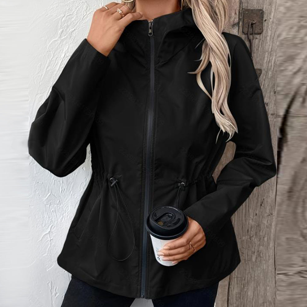 Damen knielange Funktionsjacke mit verstellbarem Bund EB