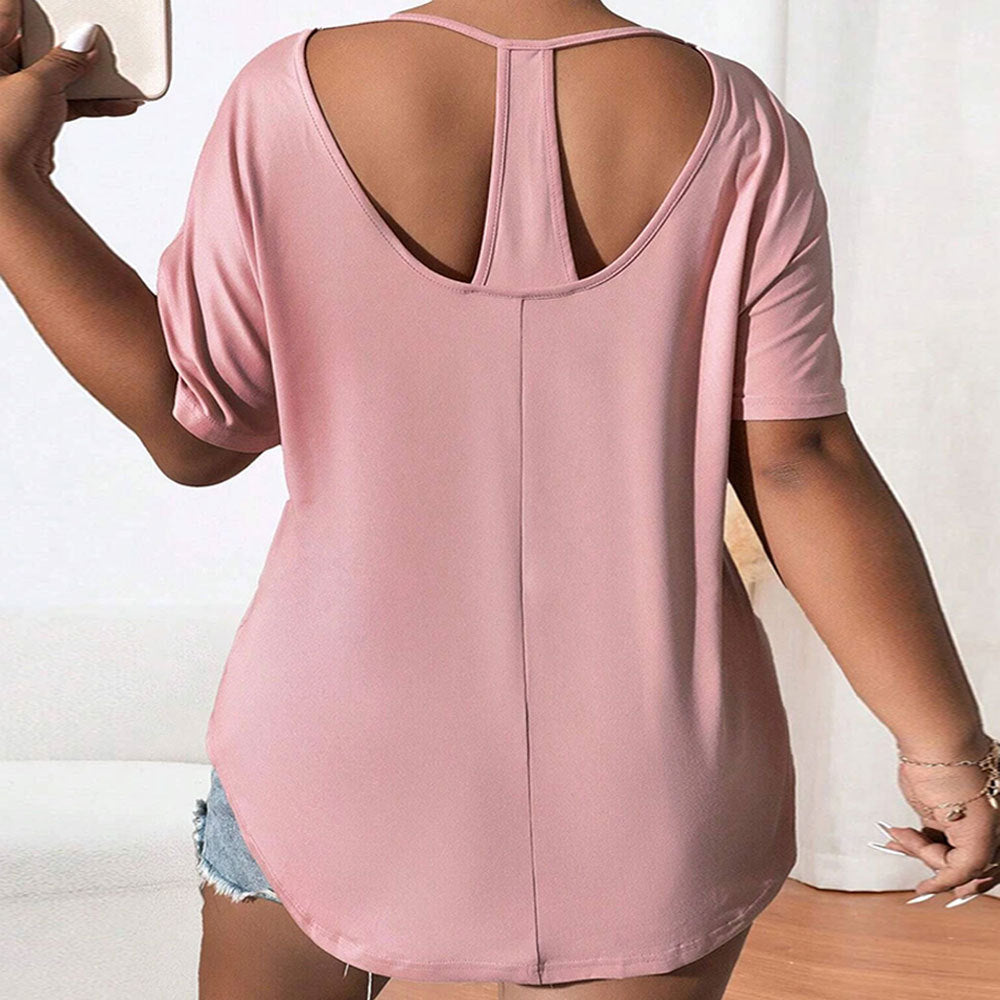 Damen lässiges Oberteil mit schickem Schulterdesign und weichem Material EB