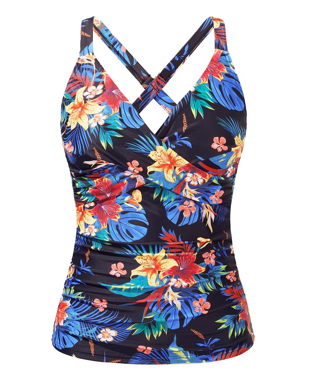 Damen Sportliches Tankini-Oberteil mit floralem Schnitt EB