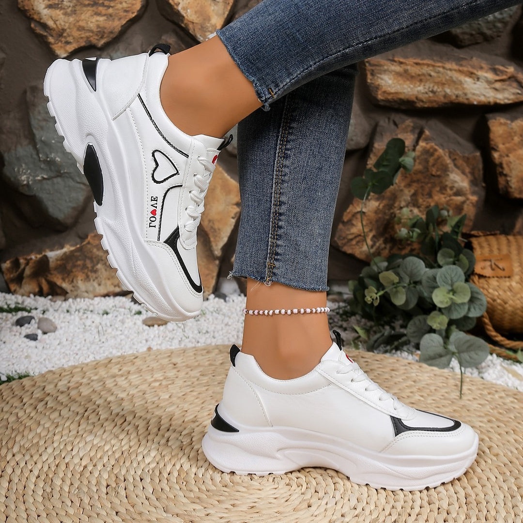 Damen modische Sneakers mit voluminösem Laufsohlen-Design EB